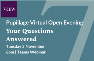 Blue banner for virtual opening evening on 3 November